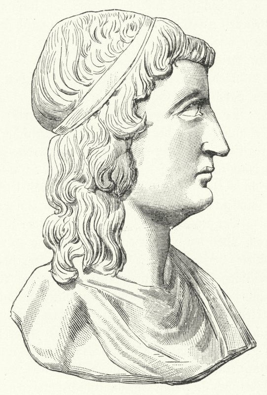 Leder for den romerske filosofen Apuleius (gravering) av German School