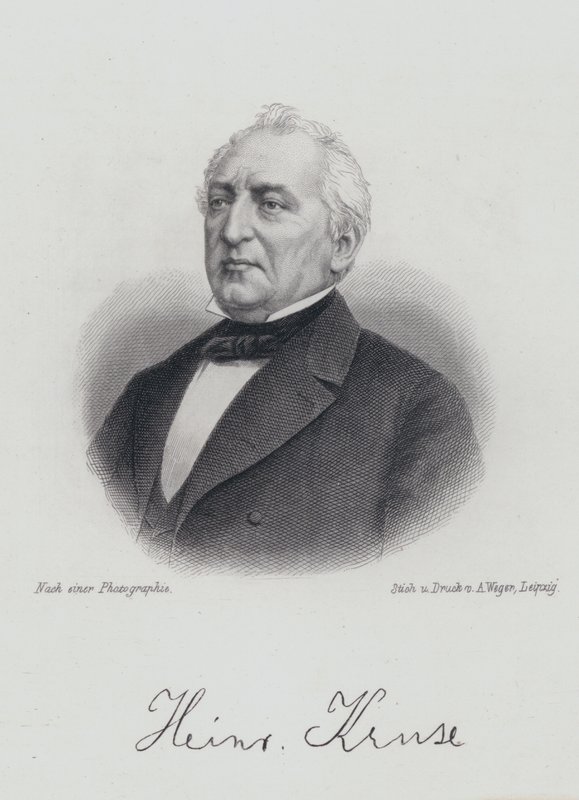 Heinrich Kruse , tysk dramatiker og publicist (gravering) av German School