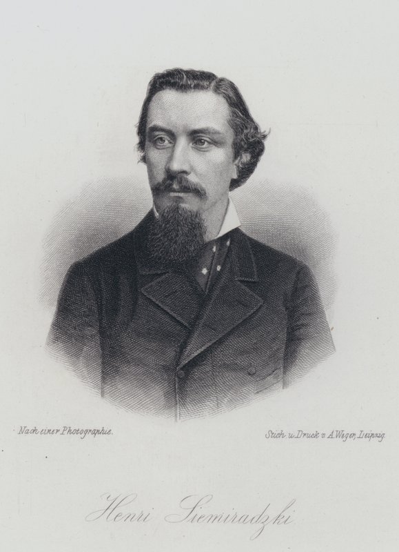 Henryk Siemiradzki , polsk kunstner (gravering) av German School