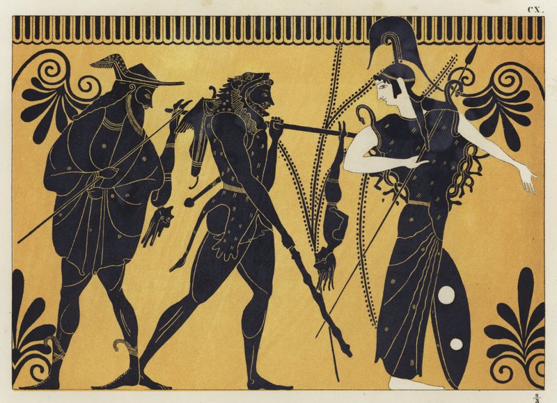 Hercules og Cercopes av German School