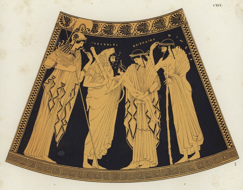 Hercules og Hyllus av German School