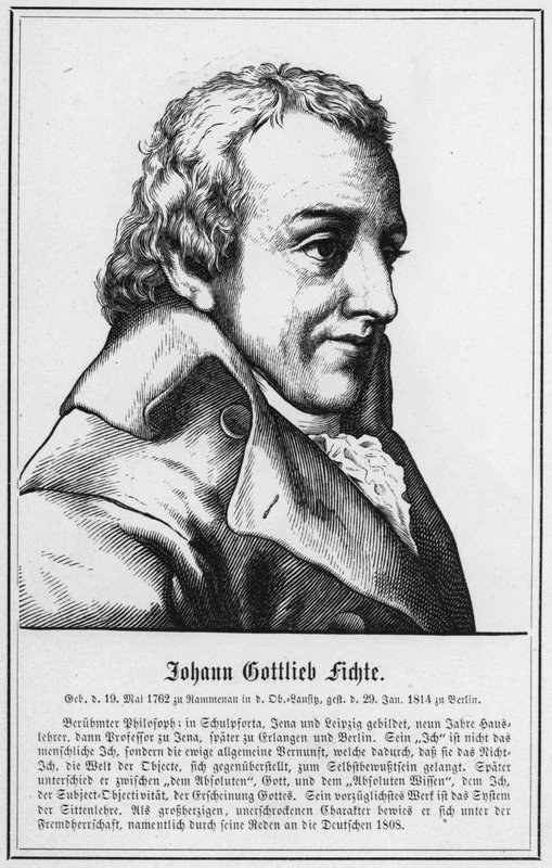 Johann Gottlieb Fichte (gravering) av German School