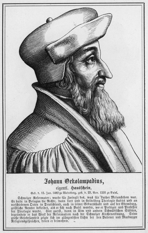 Johann Oekolampadius (gravering) av German School
