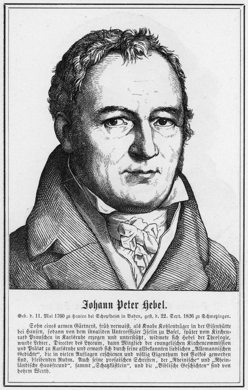 Johann Peter Hebel (gravering) av German School