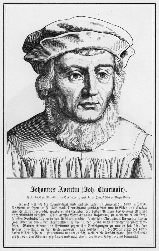 Johannes Aventin, Johannes Thurmair (gravering) av German School