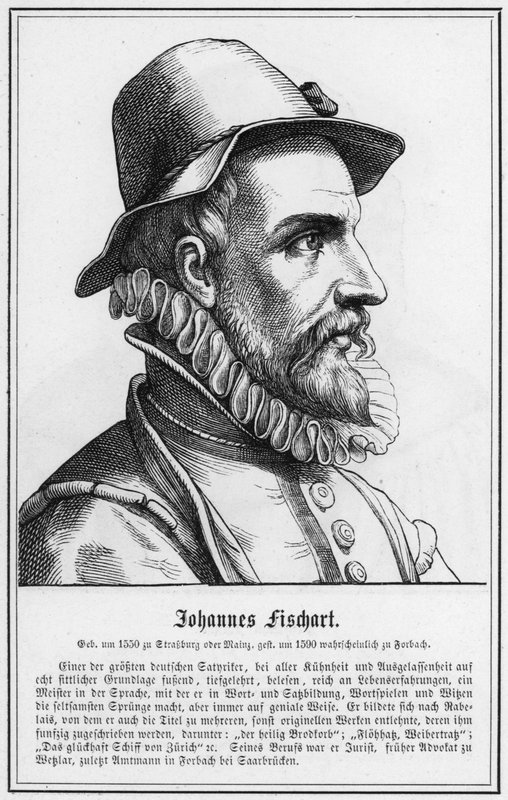 Johannes Fischart (gravering) av German School