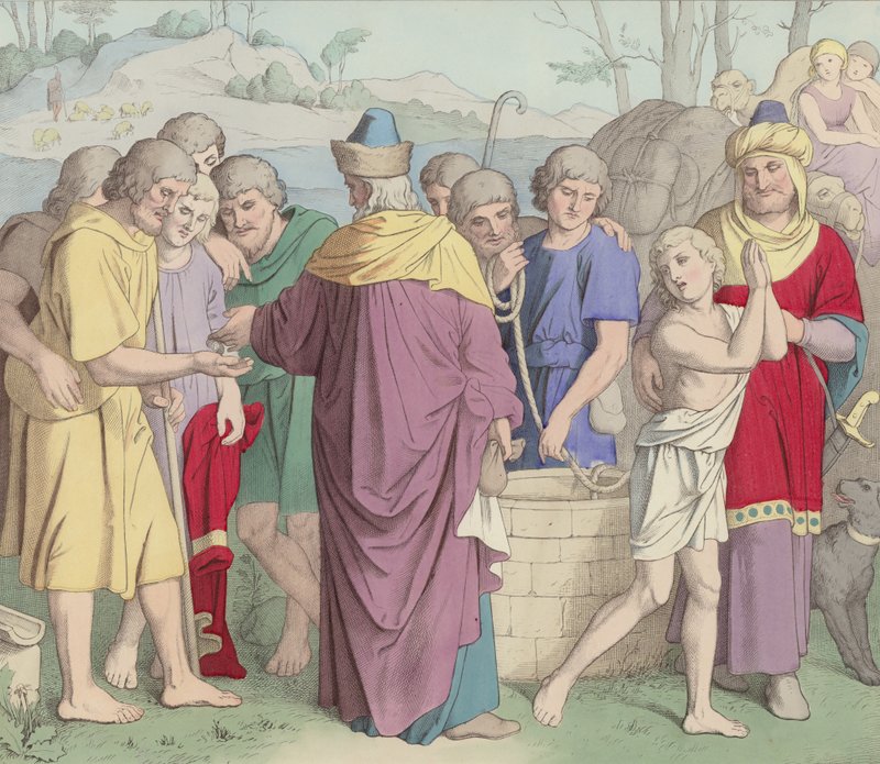 Joseph selges av brødrene hans av German School