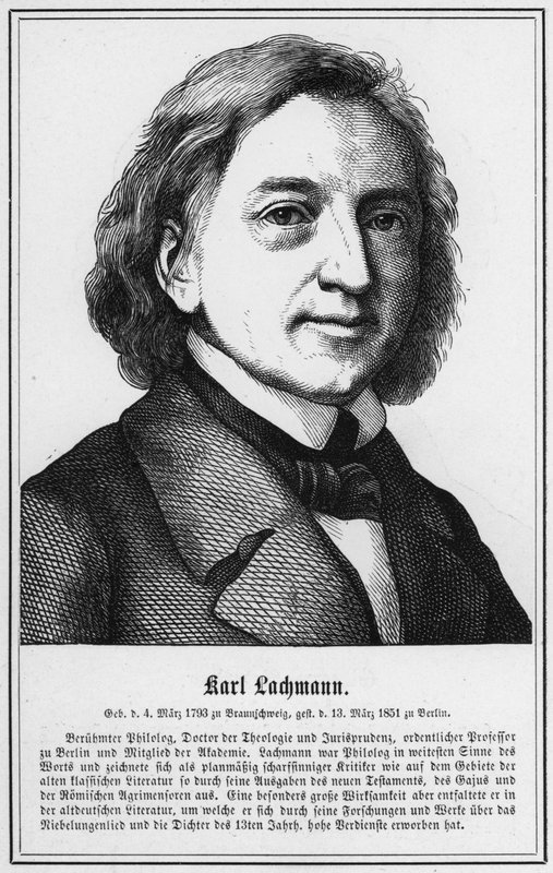 Karl Lachmann (gravering) av German School