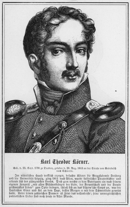 Karl Theodor Korner (gravering) av German School