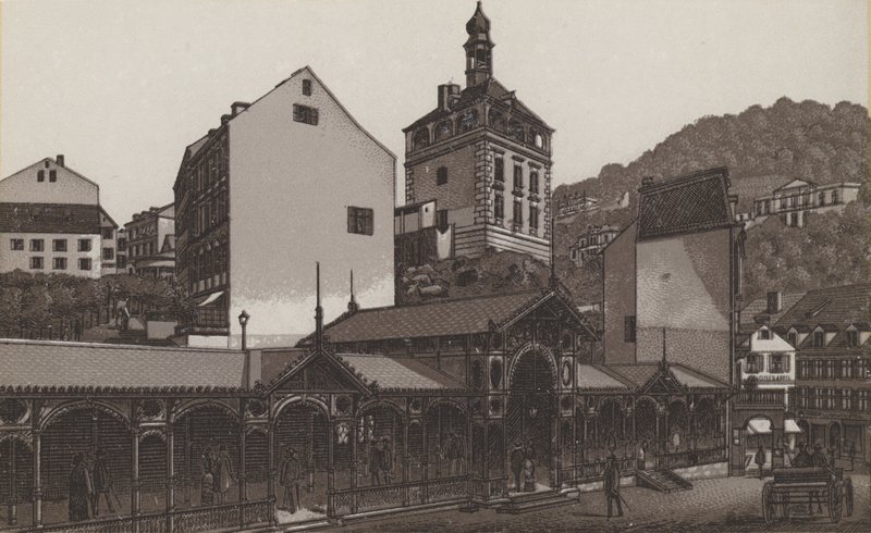 Markedsplass (litho) av German School
