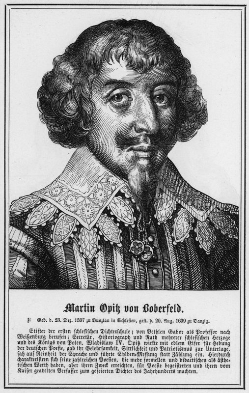Martin Opik von Boberfeld (gravering) av German School