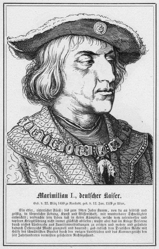 Maximilian I, Deutscher Kaiser (gravering) av German School
