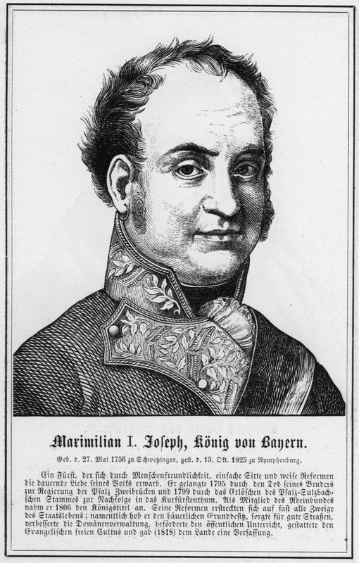 Maximilian I Joseph, Konig von Bayern (gravering) av German School