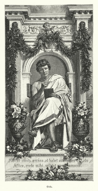 Ovid, romersk poet (gravering) av German School