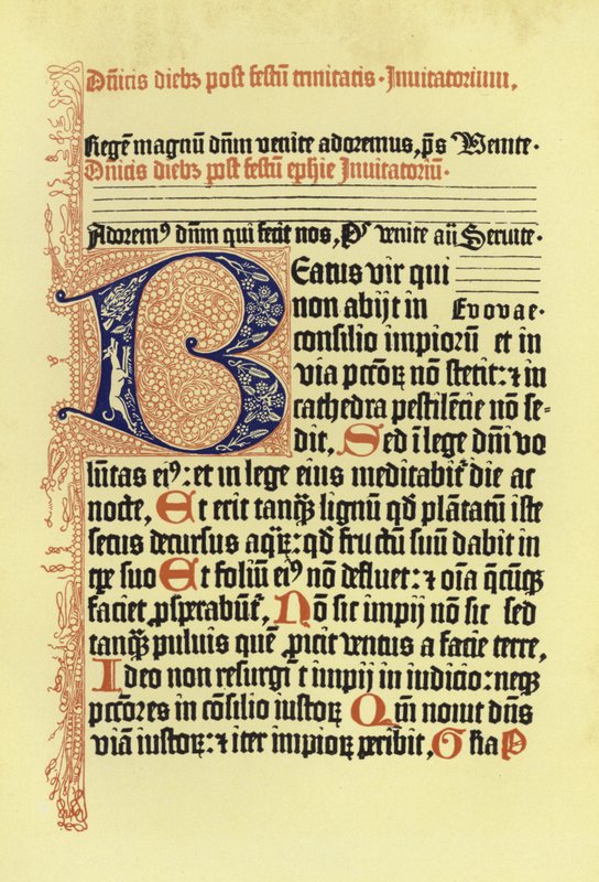 Side fra Psalmorum Codex av German School