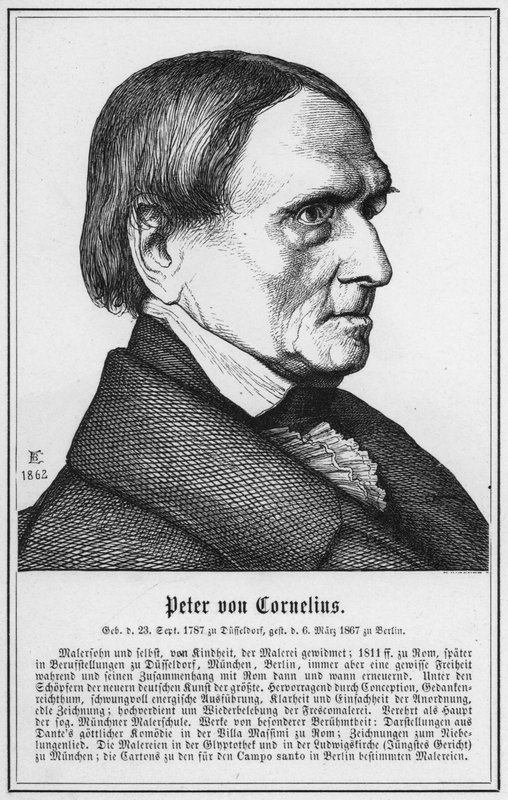 Peter von Cornelius (gravering) av German School