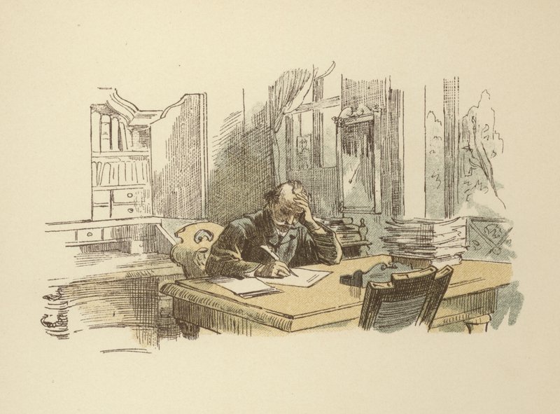Poetskriving (fargelitho) av German School