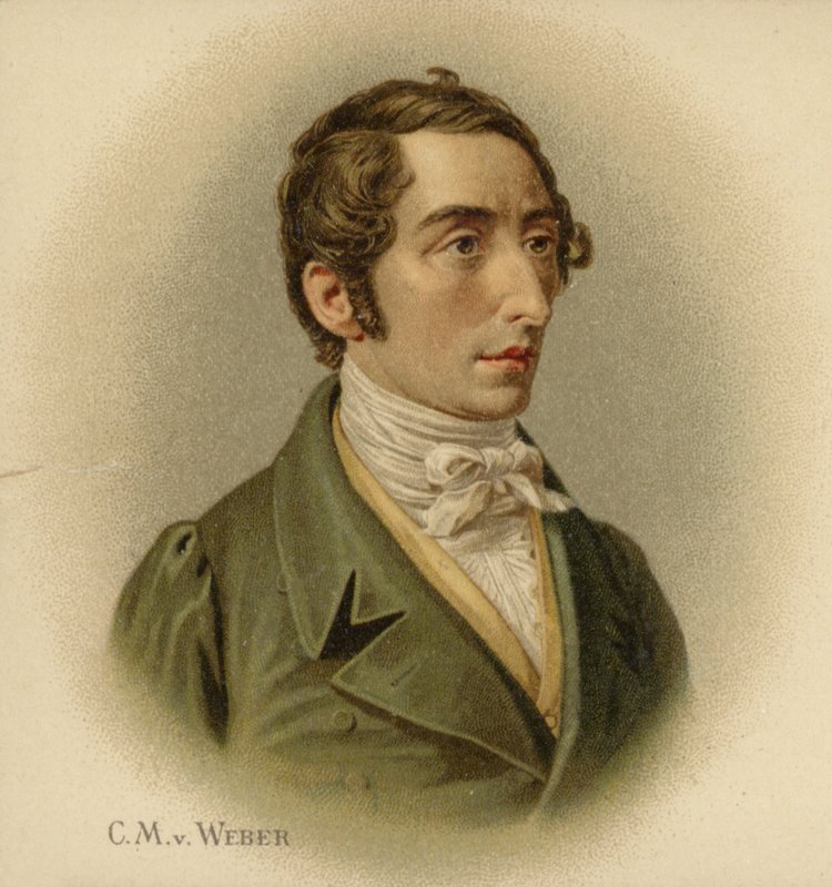 Portrett av Carl Maria von Weber av German School