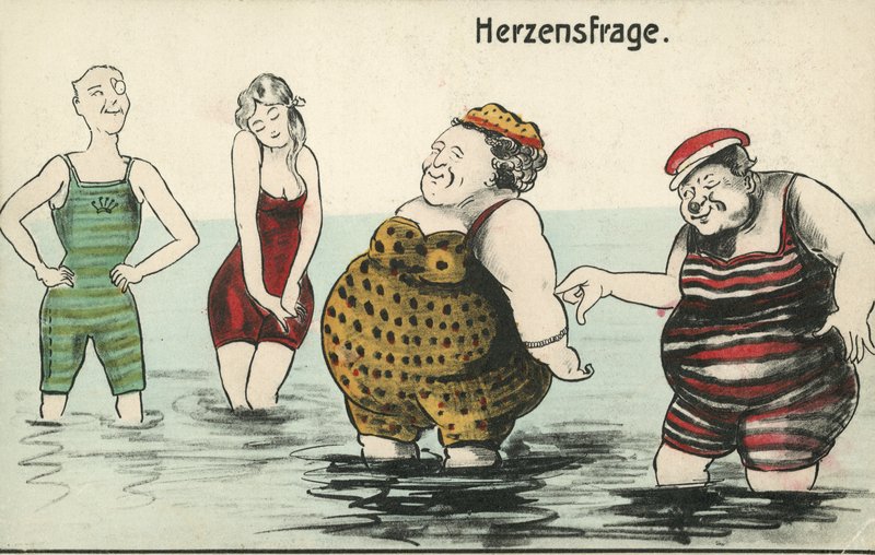 Hjertespørsmål (farge litho) av German School