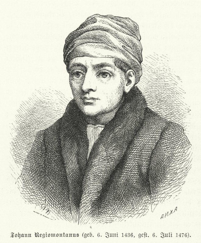 Regiomontanus , tysk renessansematematiker og astronom (gravering) av German School