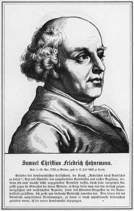 Samuel Christian Friedrich Hahnemann (gravering) av German School