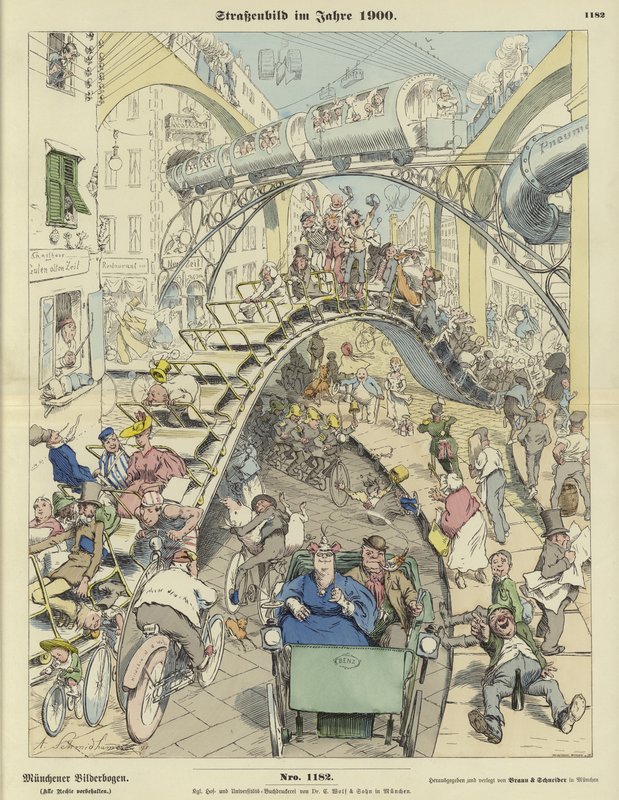 Gatescene i år 1900 av German School