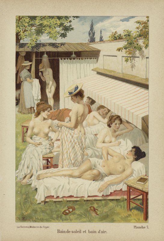 Soling og frisk luft (farge litho) av German School