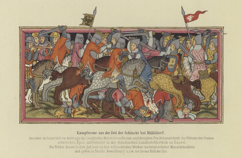 Slaget ved Muhldorf, 1322 av German School