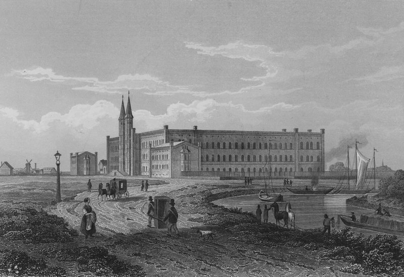 Bethanien Hospital, Berlin (stålgravering) av German School
