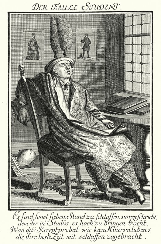 The Lazy Student (gravering) av German School
