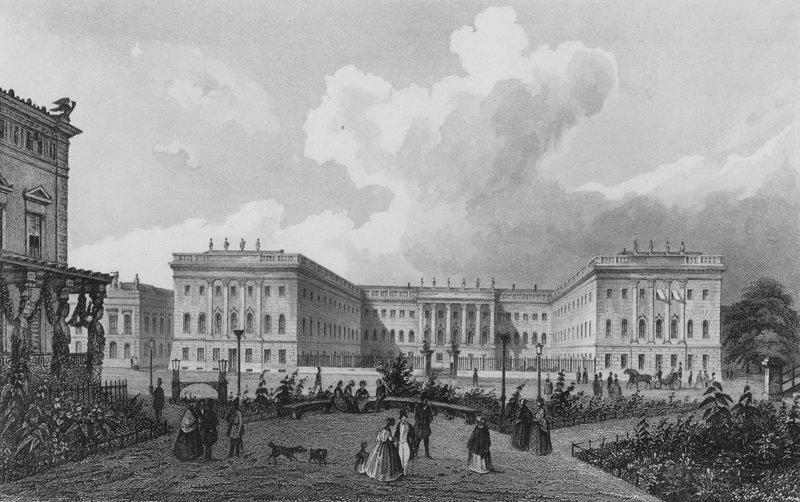 Universitetsbygninger, Berlin (stålgravering) av German School
