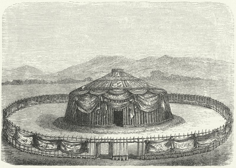 Yurt of Genghis Khan (gravering) av German School