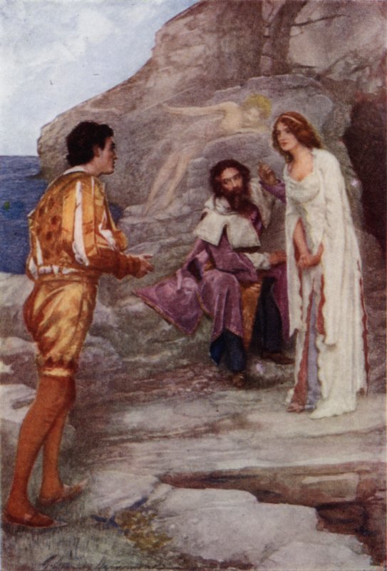 The Tempest (farge litho) av Gertrude E. Demain (after) Hammond