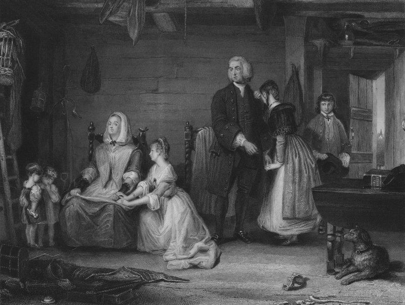 Vikaren i Wakefield av Gilbert Stuart after Newton