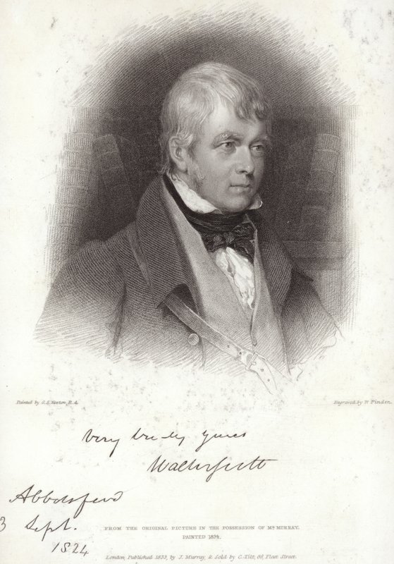 Portrett av Sir Walter Scott av Gilbert Stuart Newton