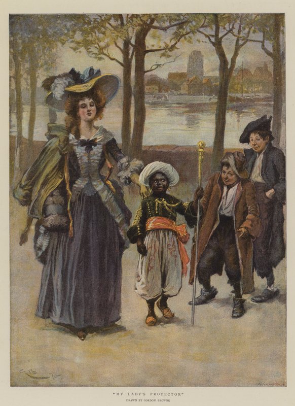 My Lady's Protector (chromolitho) av Gordon Frederick Browne