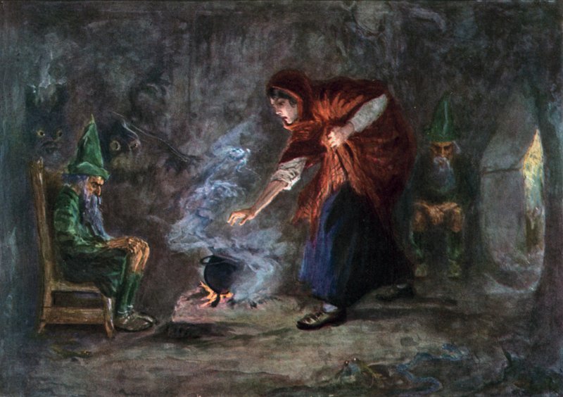 Illustrasjon for The Tale of the Cauldron av Gordon Frederick after Browne
