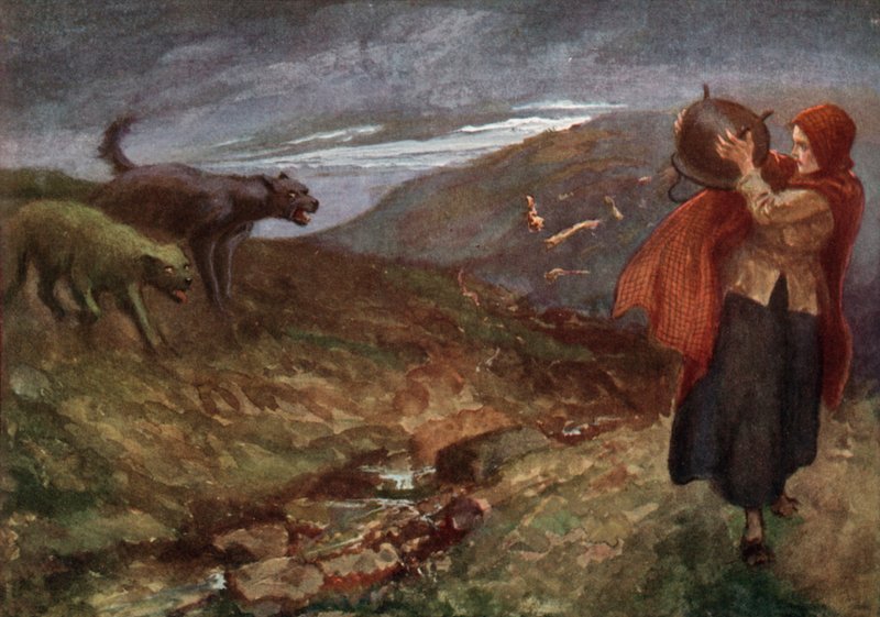 Illustrasjon for The Tale of the Cauldron av Gordon Frederick after Browne