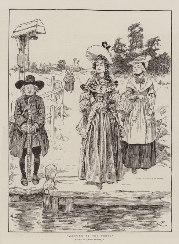 Venter på fergen av Gordon Frederick Browne