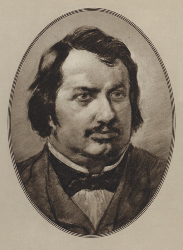 Honore De Balzac (litho) av Gordon Ross