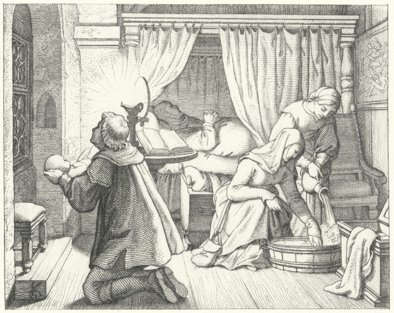 Martin Luthers fødsel av Gustav Ferdinand Leopold Konig