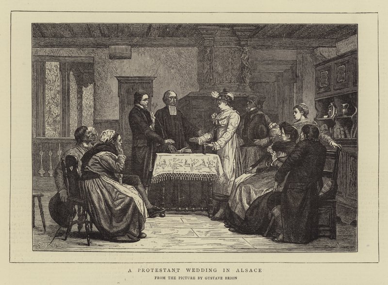 Et protestantisk bryllup i Alsace av Gustave Brion