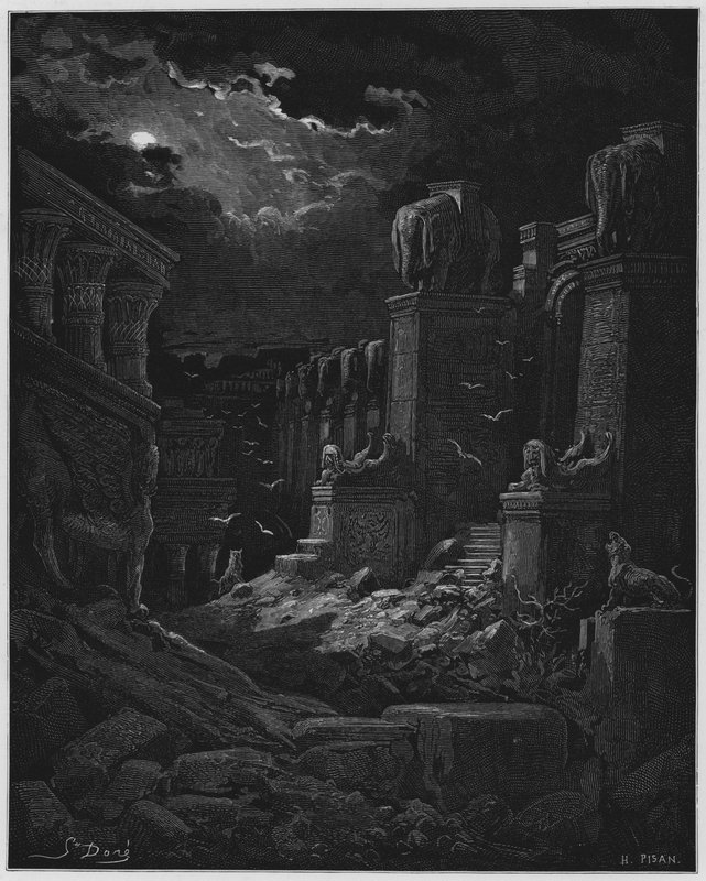 Gustave Dore Bibelen: Babylon falt av Gustave Dore