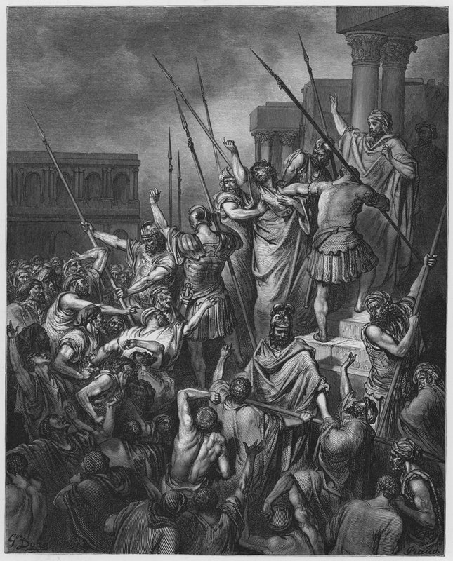 Gustave Dore Bibelen: S Paul reddet fra mengden av Gustave Dore