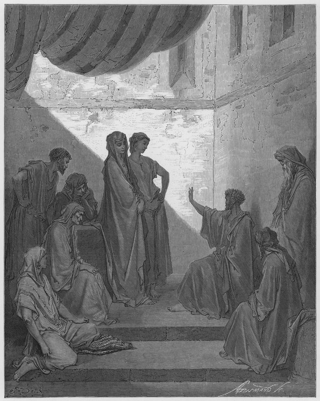 Gustave Dore Bibelen: S Peter i huset til Cornelius av Gustave Dore