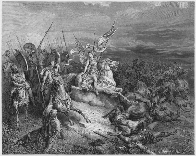 Gustave Dore Bibelen: Engelen sendt for å befri Israel av Gustave Dore
