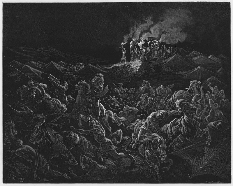 Gustave Dore Bibelen: Midianittene flyktet av Gustave Dore