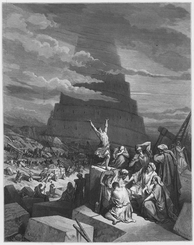 Gustave Dore Bibelen: Forvirringen av tunger av Gustave Dore