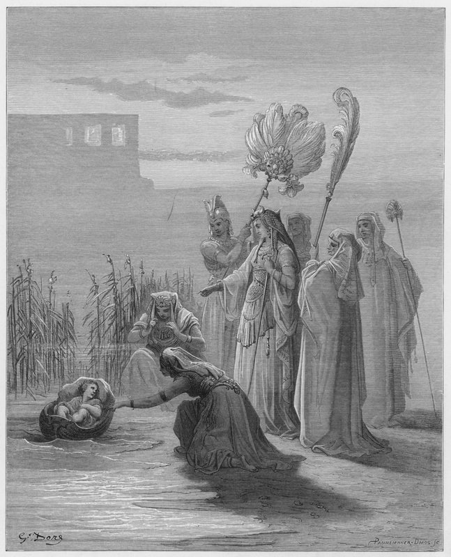 Gustave Dore Bibelen: Funnet av Moses av Gustave Dore