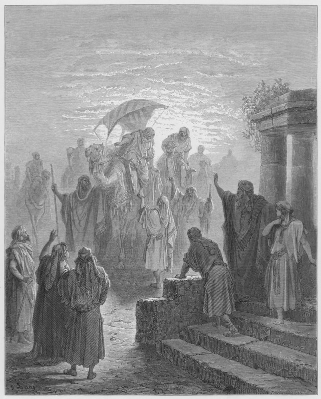 Gustave Dore Bibelen: Møtet mellom Isak og Rebekka av Gustave Dore